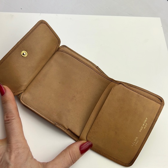 Auth. CELINE Macadam PVC Leather Bifold Wallet Logo Beige Gold Hardware Vintage - Picture 6 of 17